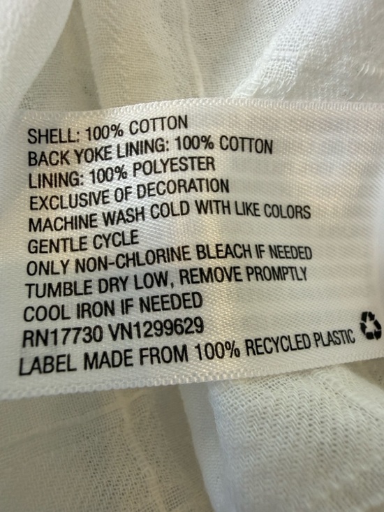 Knox Rose Cotton White Dress Crochet detail Size M - Picture 6 of 8